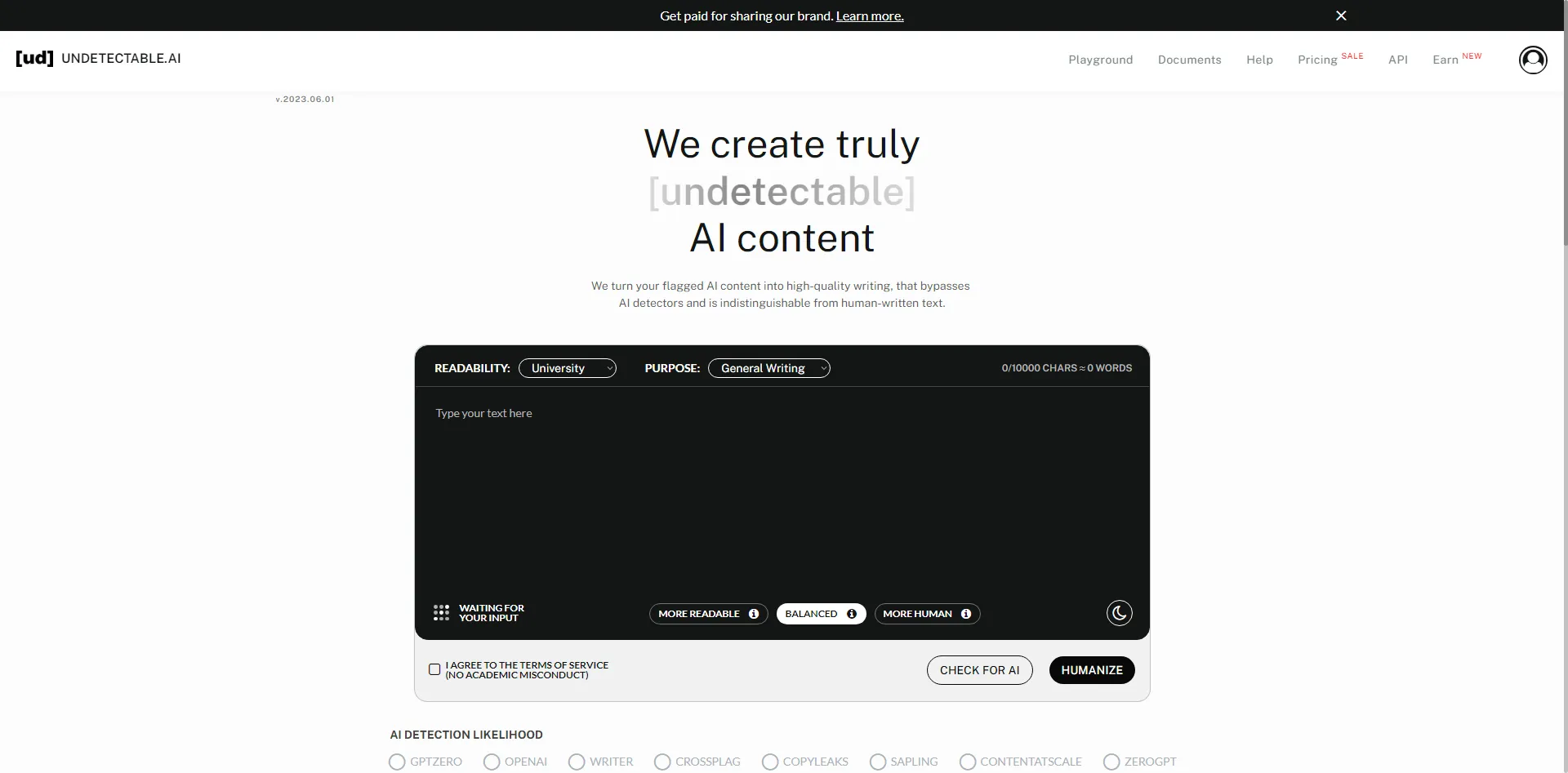 Undetectable AI