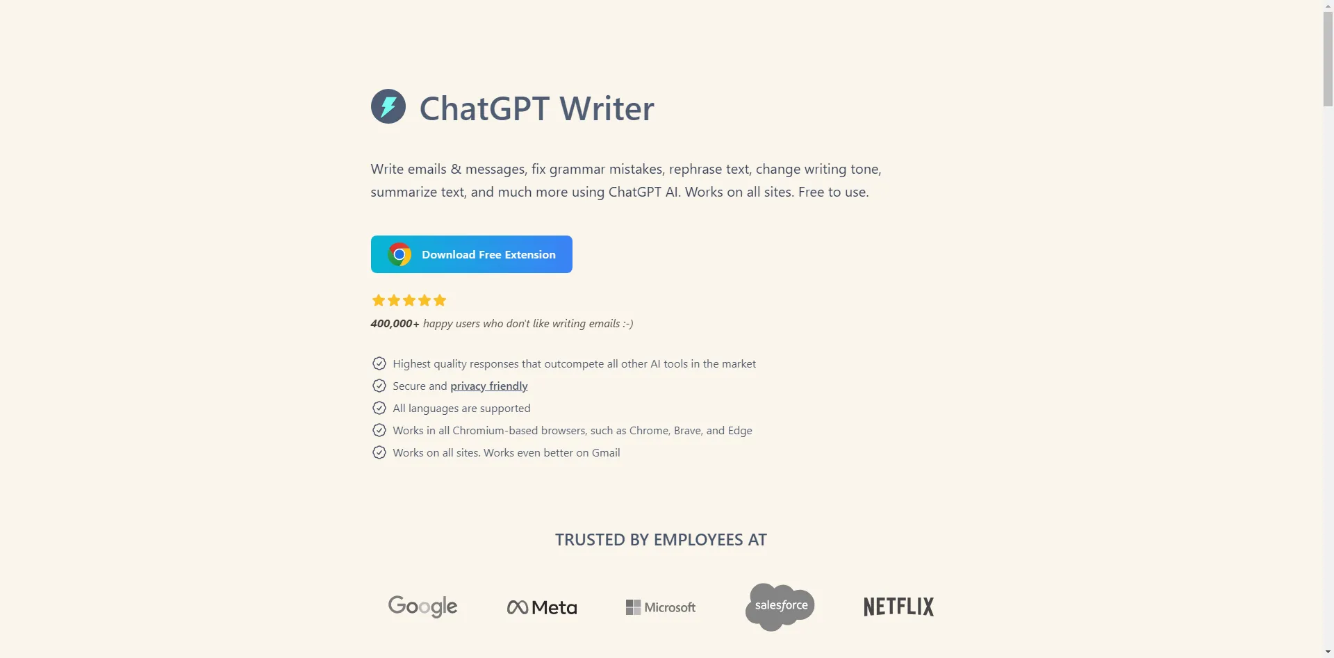 ChatGPT Writer